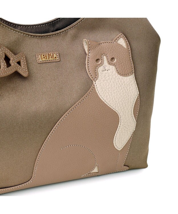 IBIZA アニマーダ　ナイロン　ハンドバッグ モカ