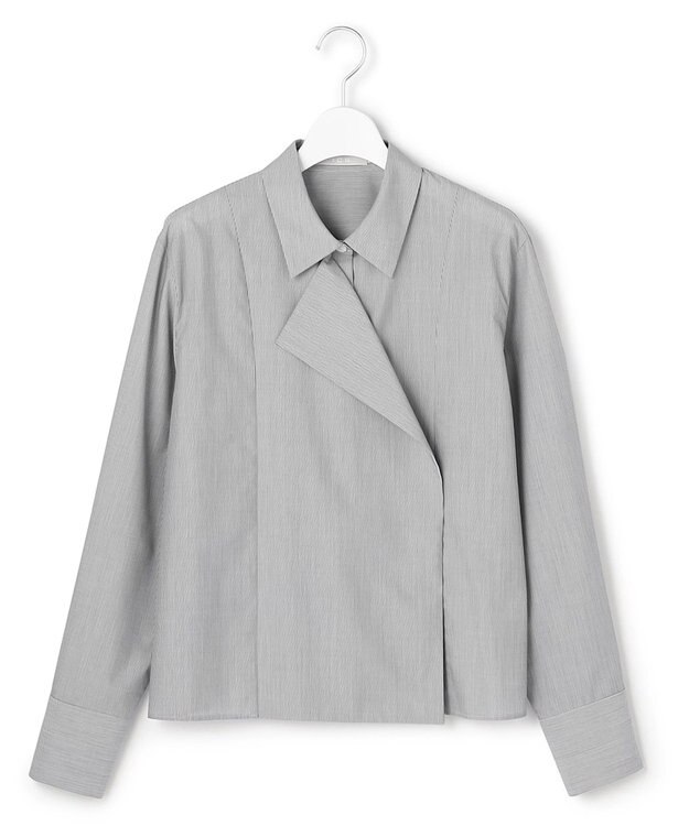 ICB 【先行予約】クリーンブロード ライダース風 クロップドシャツ ブラックストライプ