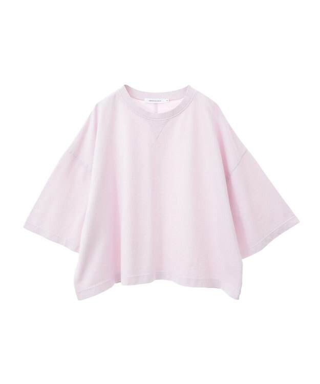 AMERICAN HOLIC ピグメント加工ミニ裏毛半袖プルオーバー Charcoal Gray