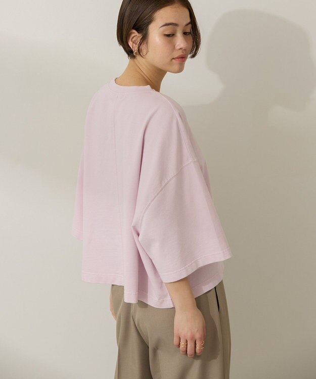 AMERICAN HOLIC ピグメント加工ミニ裏毛半袖プルオーバー Charcoal Gray