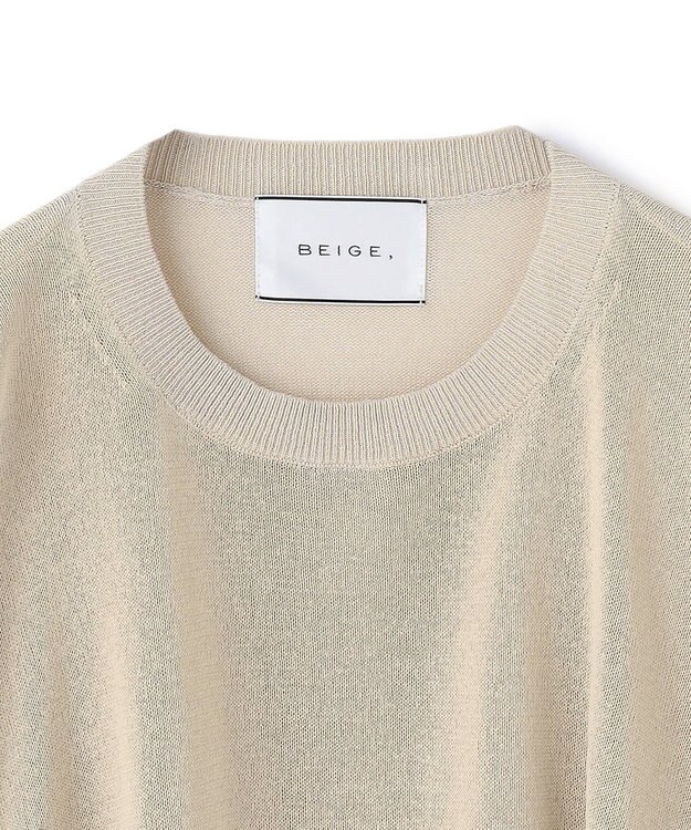 BEIGE， YOOPER / ドライタッチ シアーニット Flax