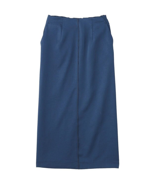 YECCA VECCA シャイニーツイルナロースカート Dark Blue