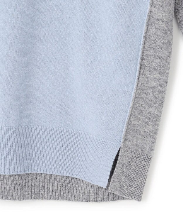 BEIGE， 【WEB限定・S-size】ROGAN / タートルネックニット Sax×L Gray