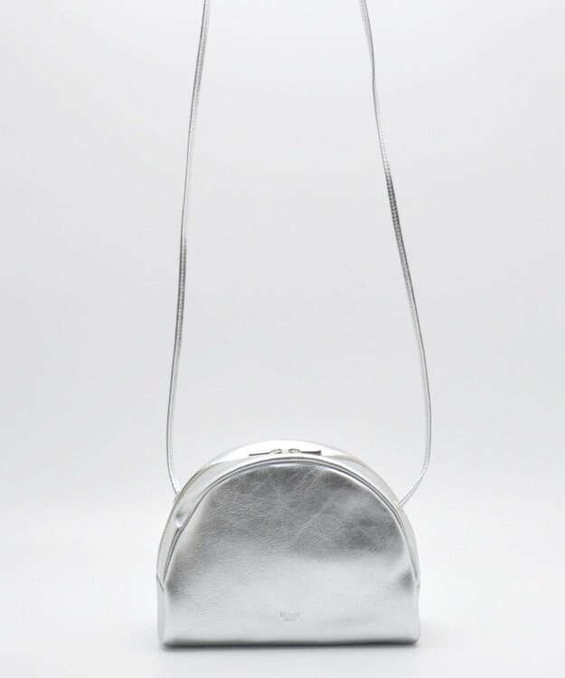 blancle メタリックレザー ハーフサークルショルダー SILVER