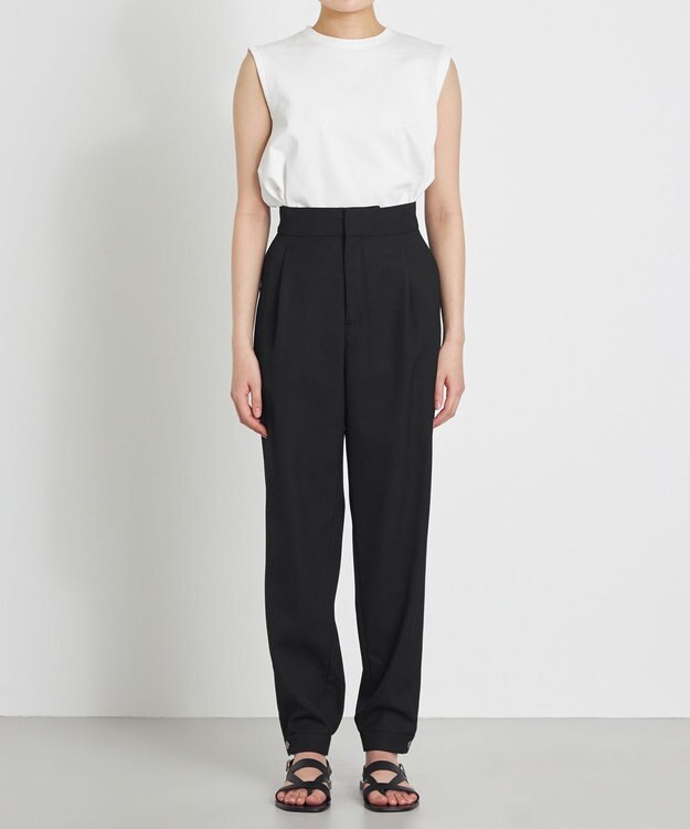 NAVE ウールポリエステルツイル パンツ ブラック系