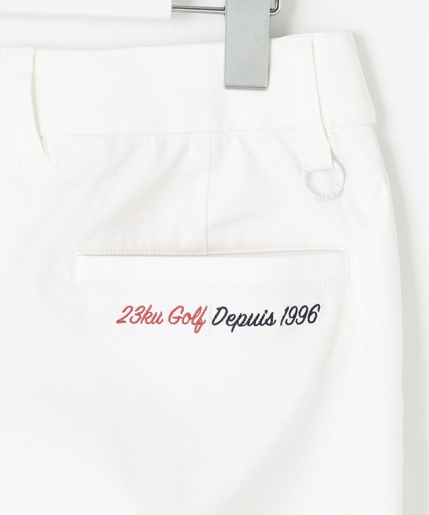 23区GOLF 防透素材で白でも安心！【WOMEN】【撥水/ストレッチ】シェルタリングオックス パンツ ホワイト系
