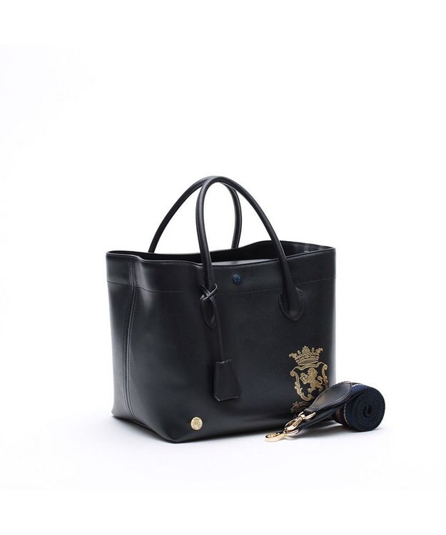 A.D.M.J. 【撥水】リバティソフト25ｃｍ中仕切 トート ネイビー