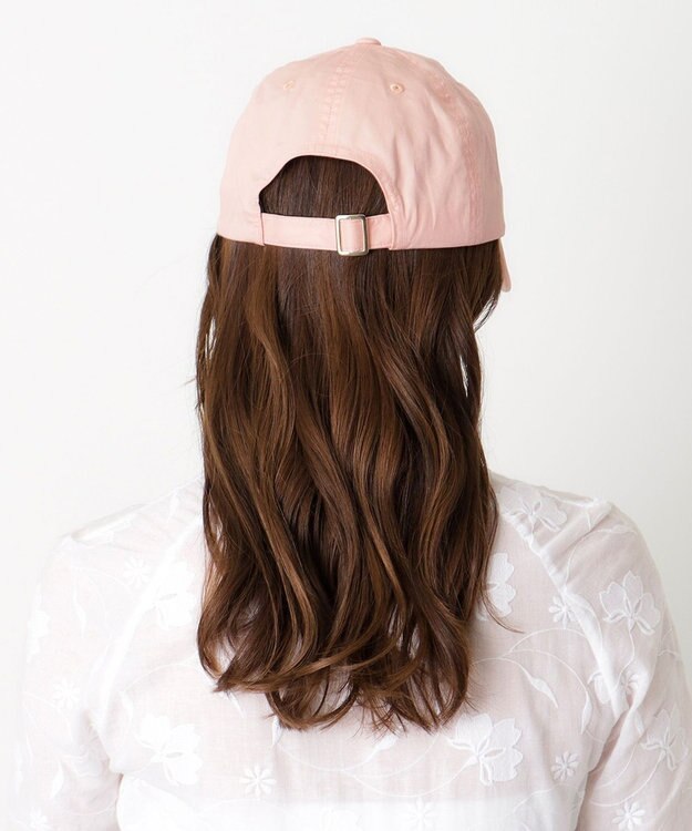 MOONBAT PAUL&JOE ACCESSOIRES(ポール&ジョー）ロゴ入り 深キャップ 帽子 ネコチャーム付 UVカット ペールピンク