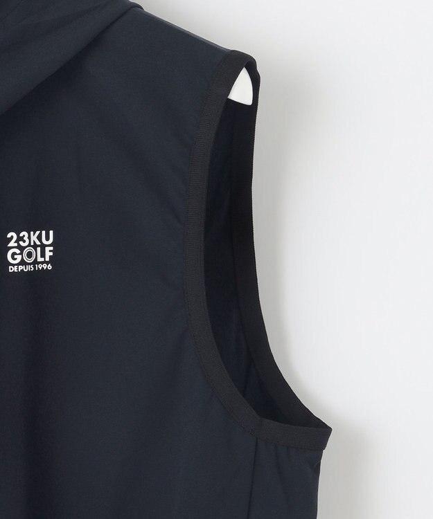 23区GOLF 【MEN/キングサイズ】【撥水・ストレッチライトフードベスト ネイビー系