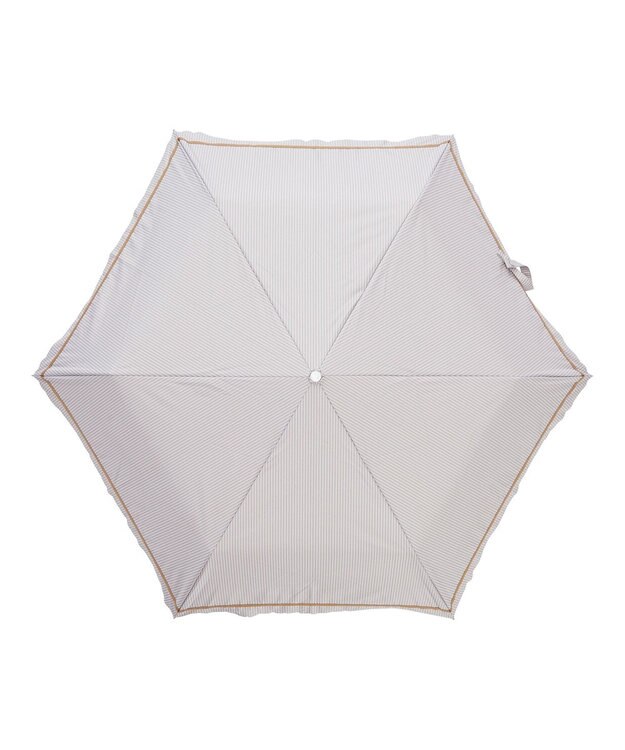 MOONBAT estaa 晴雨兼用 折りたたみ傘 ストライプ 日傘 遮光 遮熱 UV ベージュ