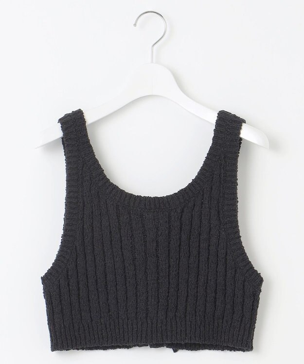 23区 【SLOW/一部店舗限定】リボンヤーン ニット ビスチェ ブラック系