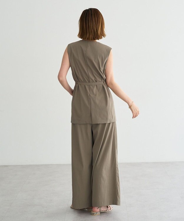 YECCA VECCA ドライタッチウエストベルトジレ Dark Beige