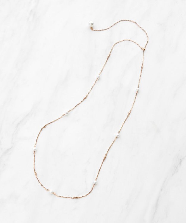 TOCCA PEARL WALTZ LARIAT NECKLACE ネックレス ローズ系