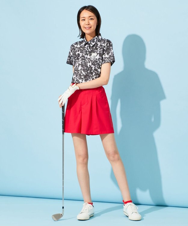 23区GOLF 【WOMEN】【接触冷感/UVケア/ストレッチ】キュロット レッド系