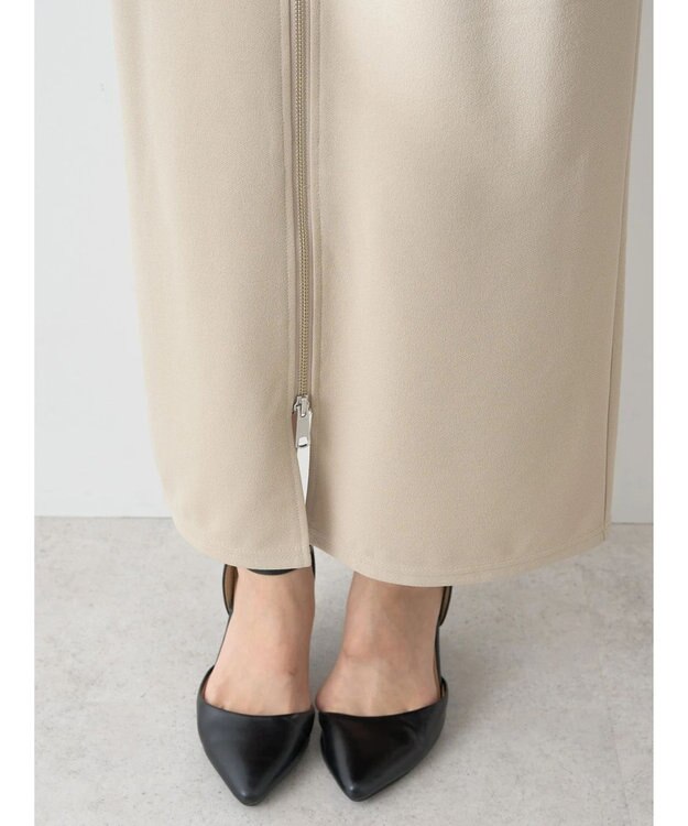 earth music&ecology Ｚｉｐスカート Light Beige