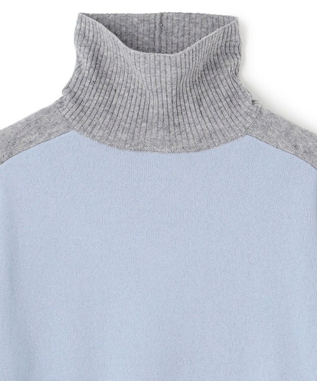 BEIGE， 【WEB限定】ROGAN / タートルネックニット Sax×L Gray