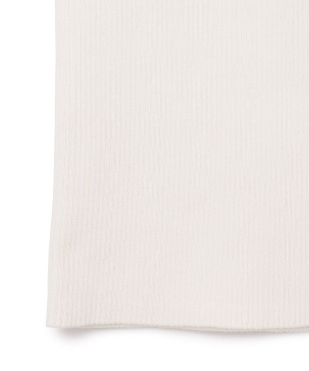 GRACE CONTINENTAL スクエアリブニットトップ ホワイト