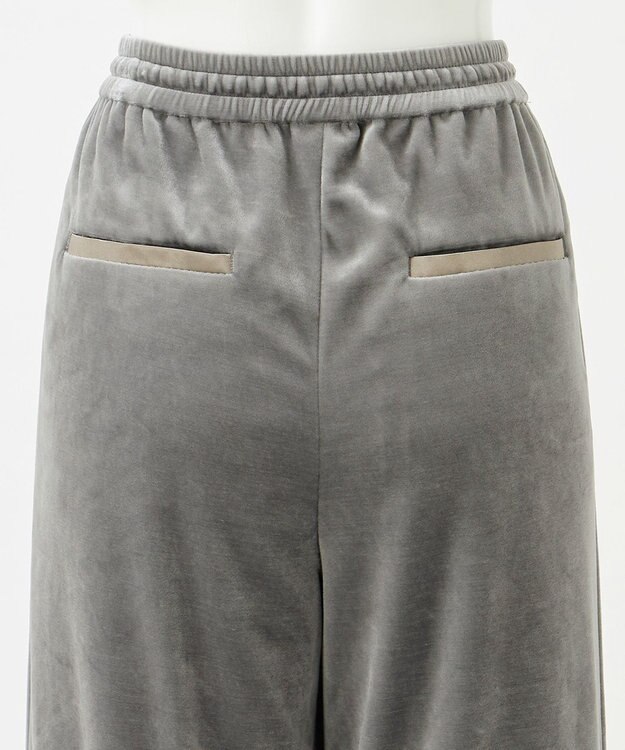 23区 【GOLD LABEL】プレミアムベロア ドロスト ワイドパンツ ライトグレー系