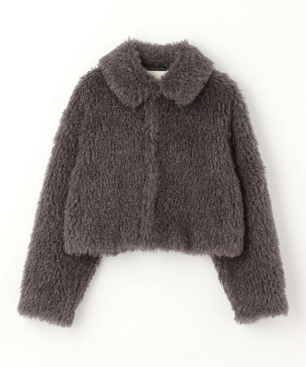 NAVE 【Nave】ニードルボア クロップド ジャケット チャコール系