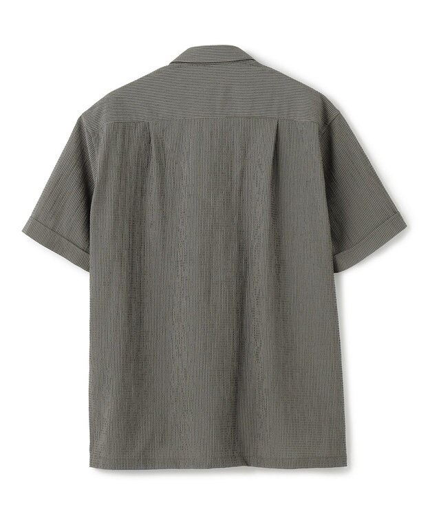 JOSEPH HOMME 新素材【通気性/ストレッチ】トリコサッカーストレッチ 　レギュラーカラー半袖シャツ グレー系