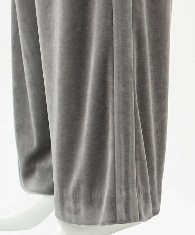 23区 【GOLD LABEL】プレミアムベロア ドロスト ワイドパンツ ライトグレー系