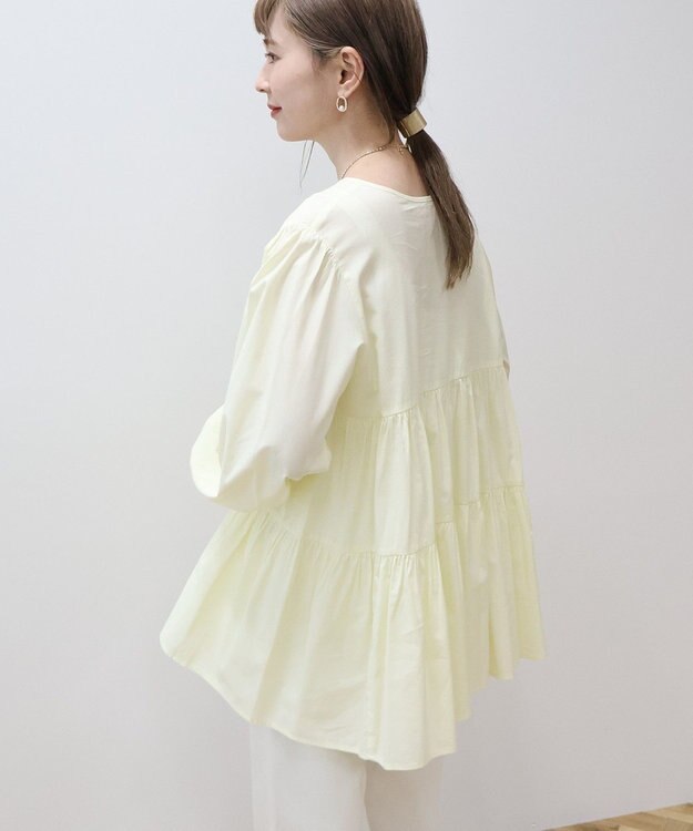 AMERICAN HOLIC ティアードギャザーブラウス Yellow