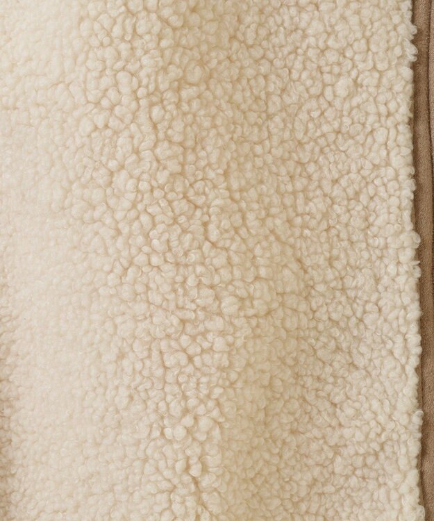 Green Parks スタンドカラーボアＺＩＰベスト Beige