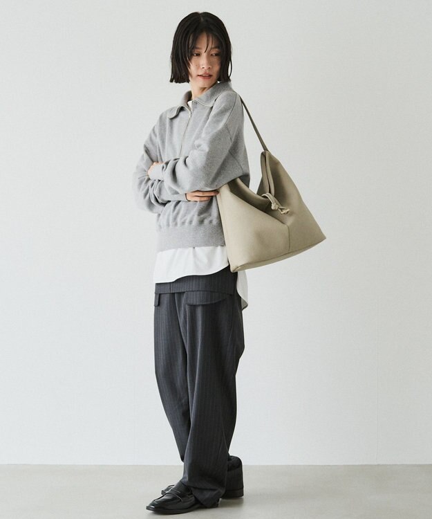 russet レザーワンショルダーバッグ(CE-1644) GrayBeige