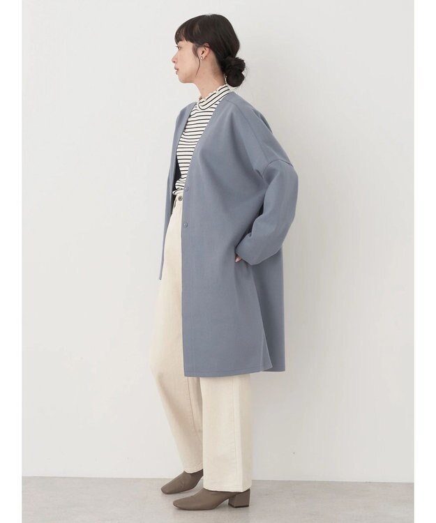 earth music&ecology 圧縮風ポンチコーディガン Sax