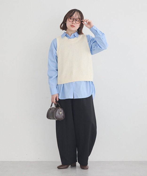 earth music&ecology スタンダードシャツ Blue