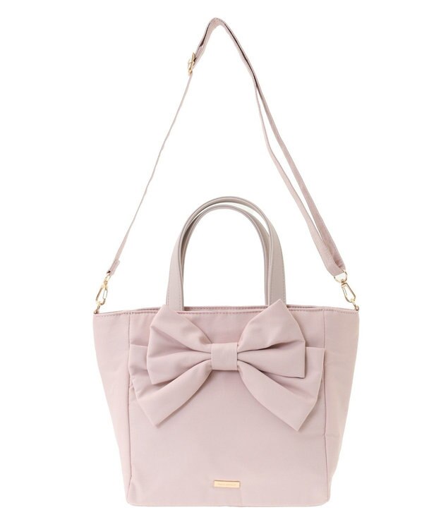 Maison de FLEUR 撥水加工3ルーム2Wayトートバッグ Pink