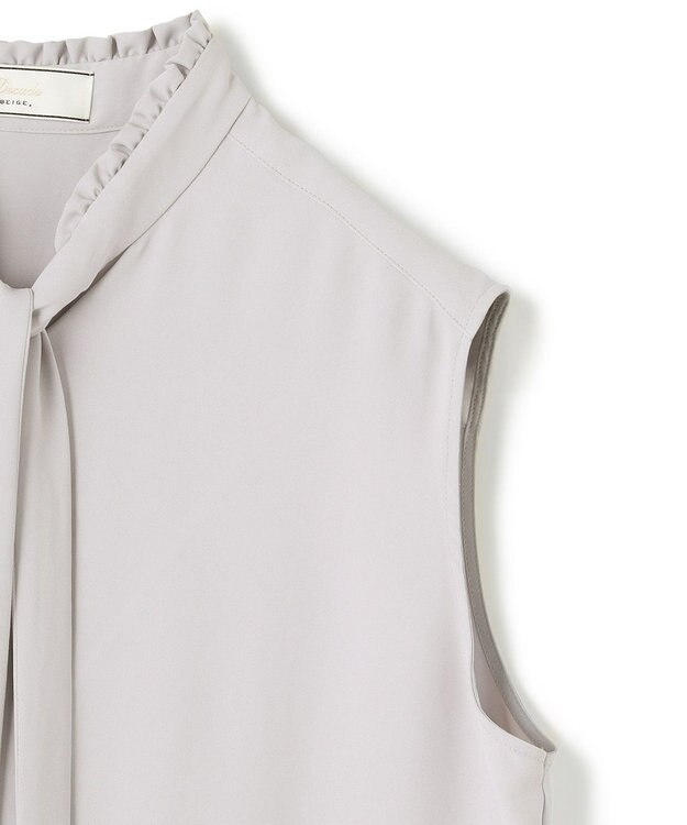 BEIGE， 【洗える】EVA / ボウタイブラウス Ice Blue