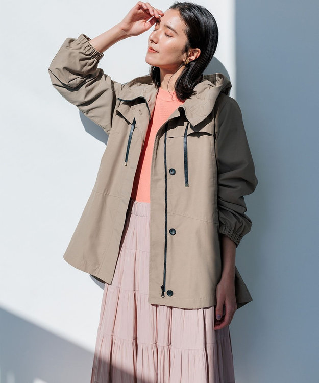 組曲 S 【WEB限定】フード付きライトブルゾン モカカーキ系