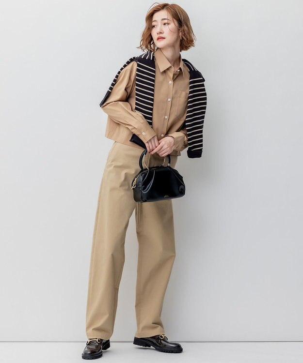 23区 S 【洗える】ピーチストレッチ チノ パンツ ベージュ系