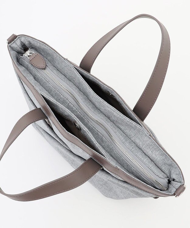 Y'SACCS リネンライク　イニシャルトート　Sサイズ ライトグレー