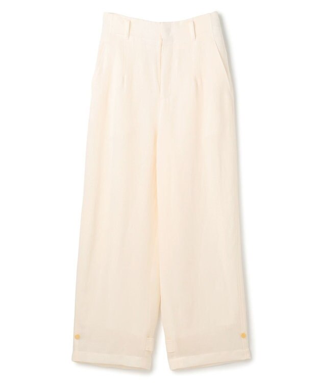 BEIGE， BERNARD / リネン混 ヘムタグ 2WAYパンツ Ecru