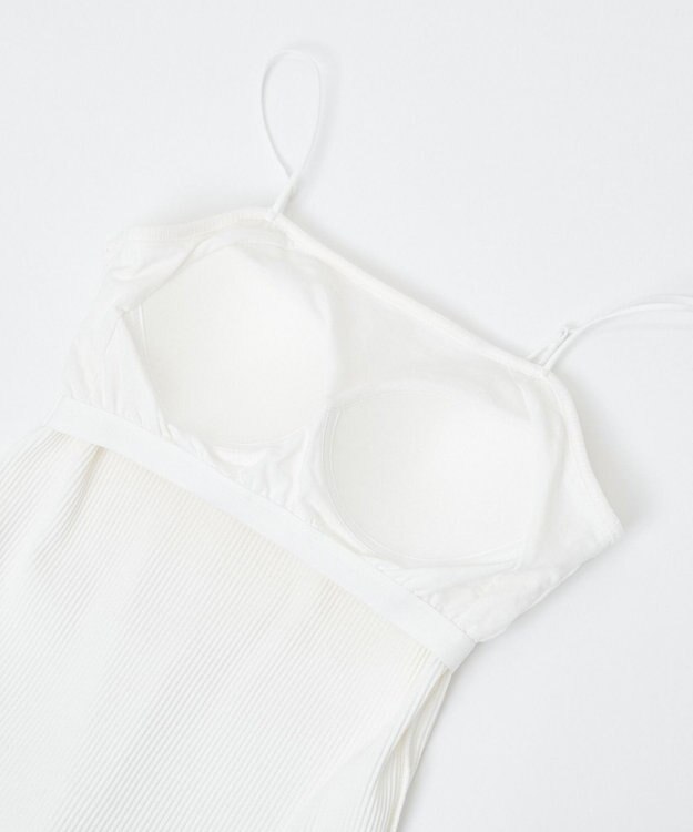 WEGO 【カップ付き/SMサイズ展開】なちゅ盛れカップインキャミ オフホワイト