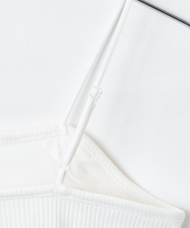 WEGO 【カップ付き/SMサイズ展開】なちゅ盛れカップインキャミ オフホワイト