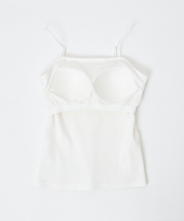 WEGO 【カップ付き/SMサイズ展開】なちゅ盛れカップインキャミ オフホワイト