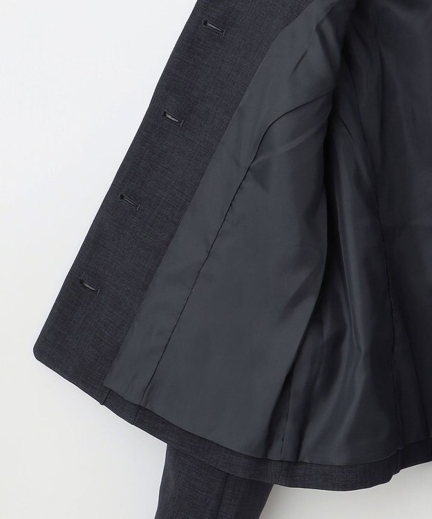 Feroux 【洗える】パールボタンジャケット×スカート セットアップ ネイビー系