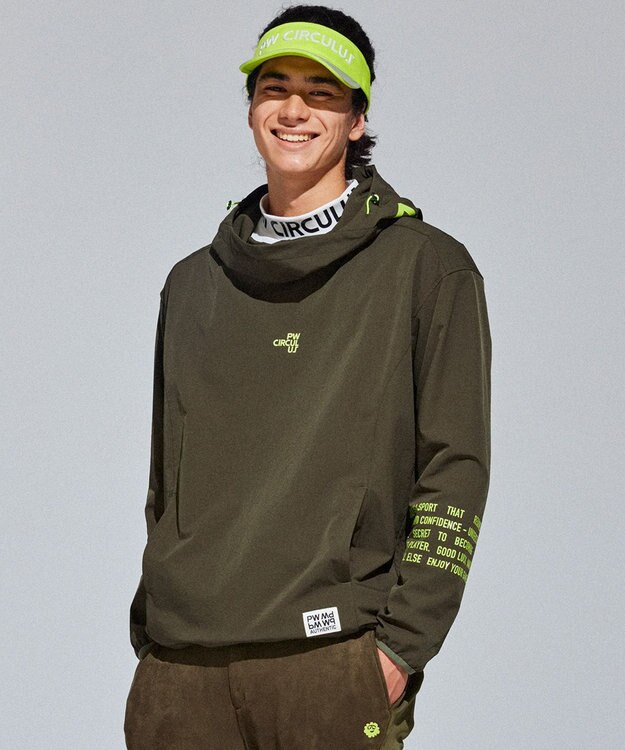 PW CIRCULUS 【 伸縮性あり/ 折り畳み収納】【MEN】パッカブル ブルゾン カーキ系