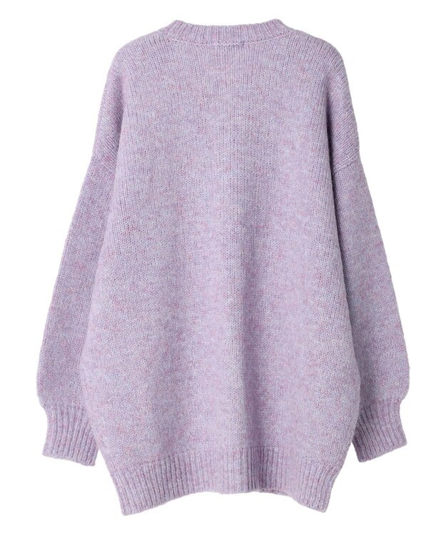 earth music&ecology ファンシーヤーンメランジカーディガン Lavender