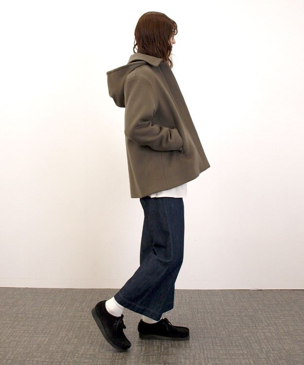 J.PRESS YORK STREET 【WOMEN】2WAY メルトン ショートコート ブラウン系