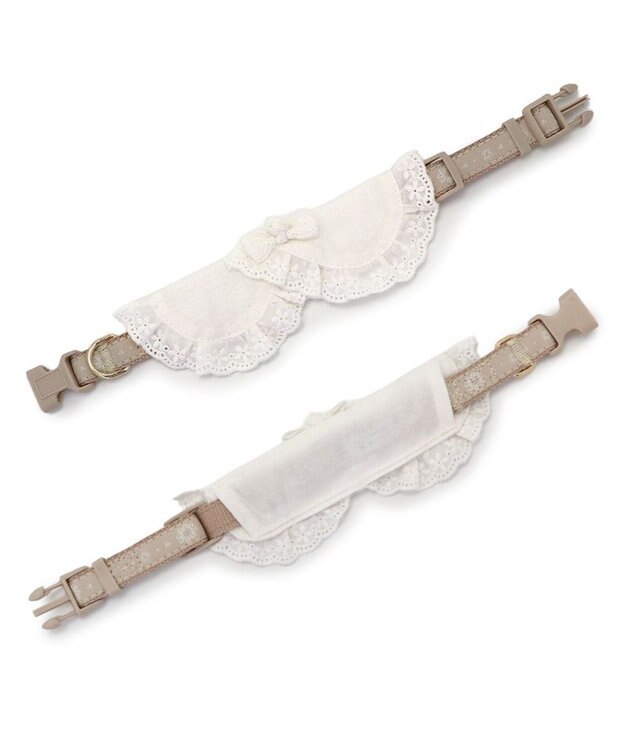 PET PARADISE ペットパラダイス コットンレース首輪  SS ベージュ