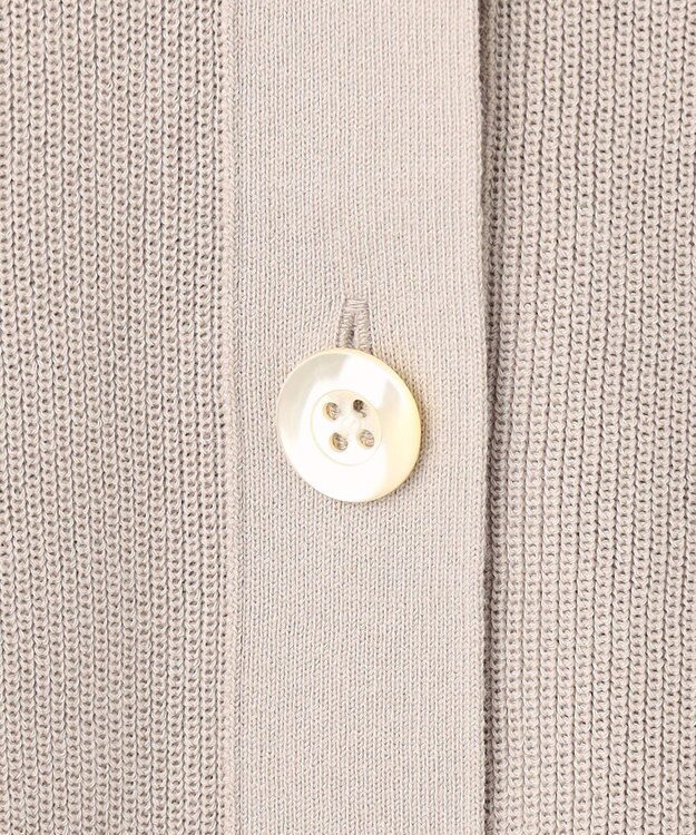 23区 【洗える】コットンアセテート カーディガン ベージュ系