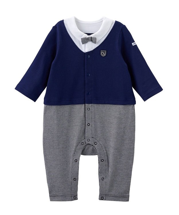 MIKI HOUSE HOT BISCUITS 【ミキハウス】【70-80cm】 蝶ネクタイつきフォーマルカバーオール