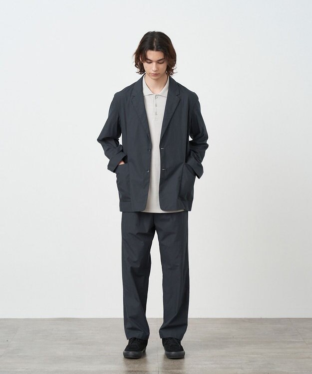 ATON COTTON TYPEWRITER | テーラードジャケット - UNISEX CHARCOAL GRAY