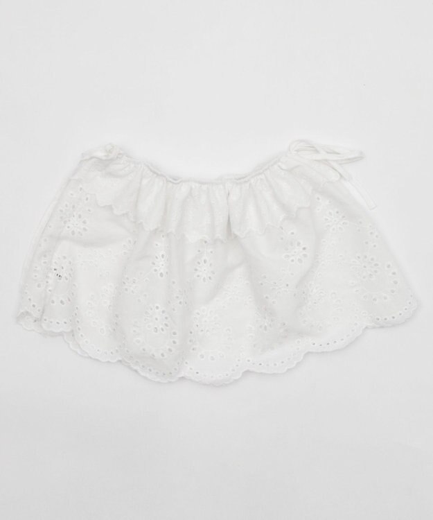 WEGO エンブロレースリボンスカート ホワイト