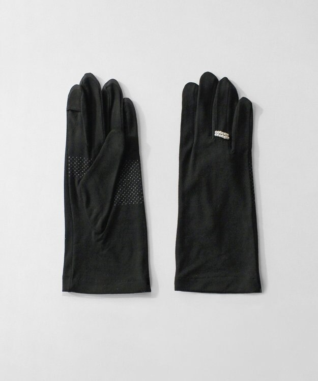 ORuKuBET 【WEB限定・数量限定】リングビジュー付きUVカットグローブ (WOMEN)【 UVカット・タッチパネル対応 】 ブラック