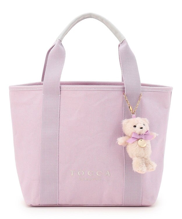 TOCCA 【ぬいぐるみチャーム付き】TOCCA AMICO CANVAS TOTE キャンバストート ライラック系
